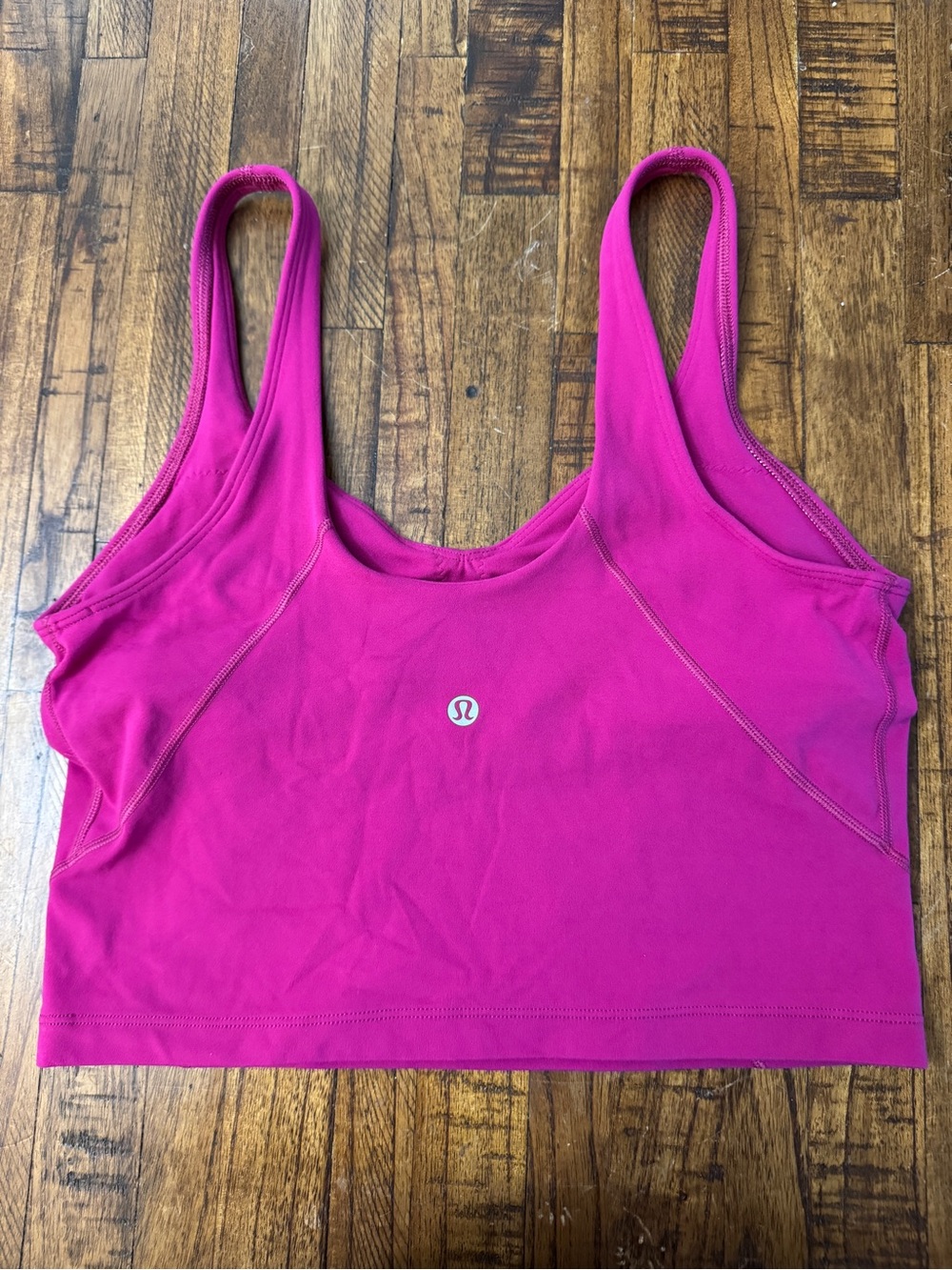 Lululemon Pink Seamless Crop Top Size 8 - Picture 2 of 6
